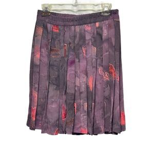 Vintage CHAUS Batik Pleated Mini Skirt